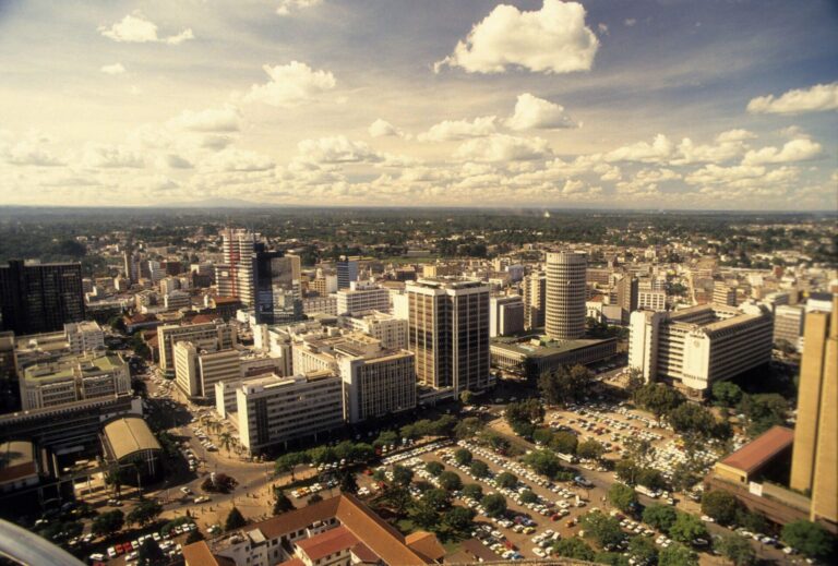 nairobi skyline kenyas capital city with property